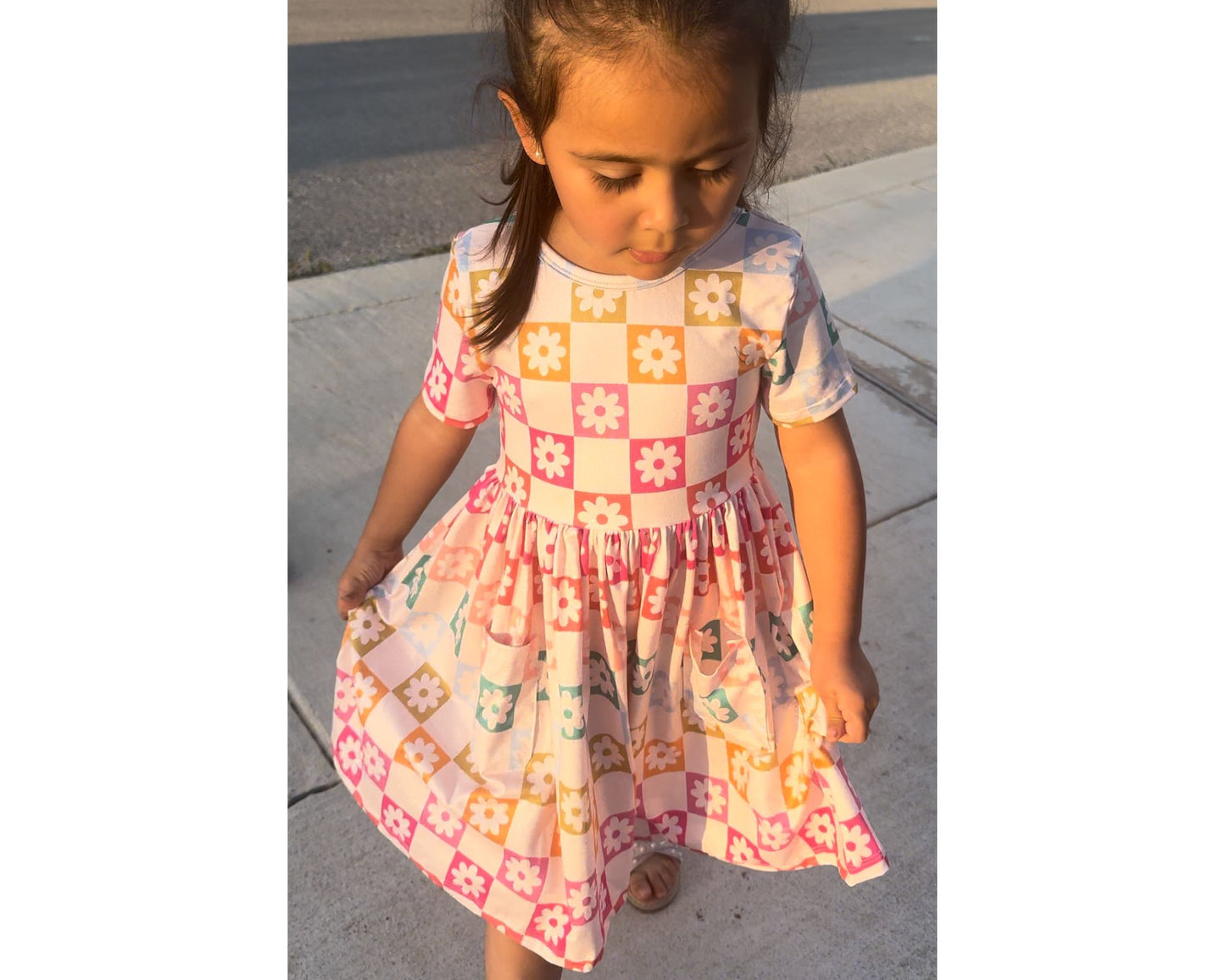 Retro Daisy Twirl Dress