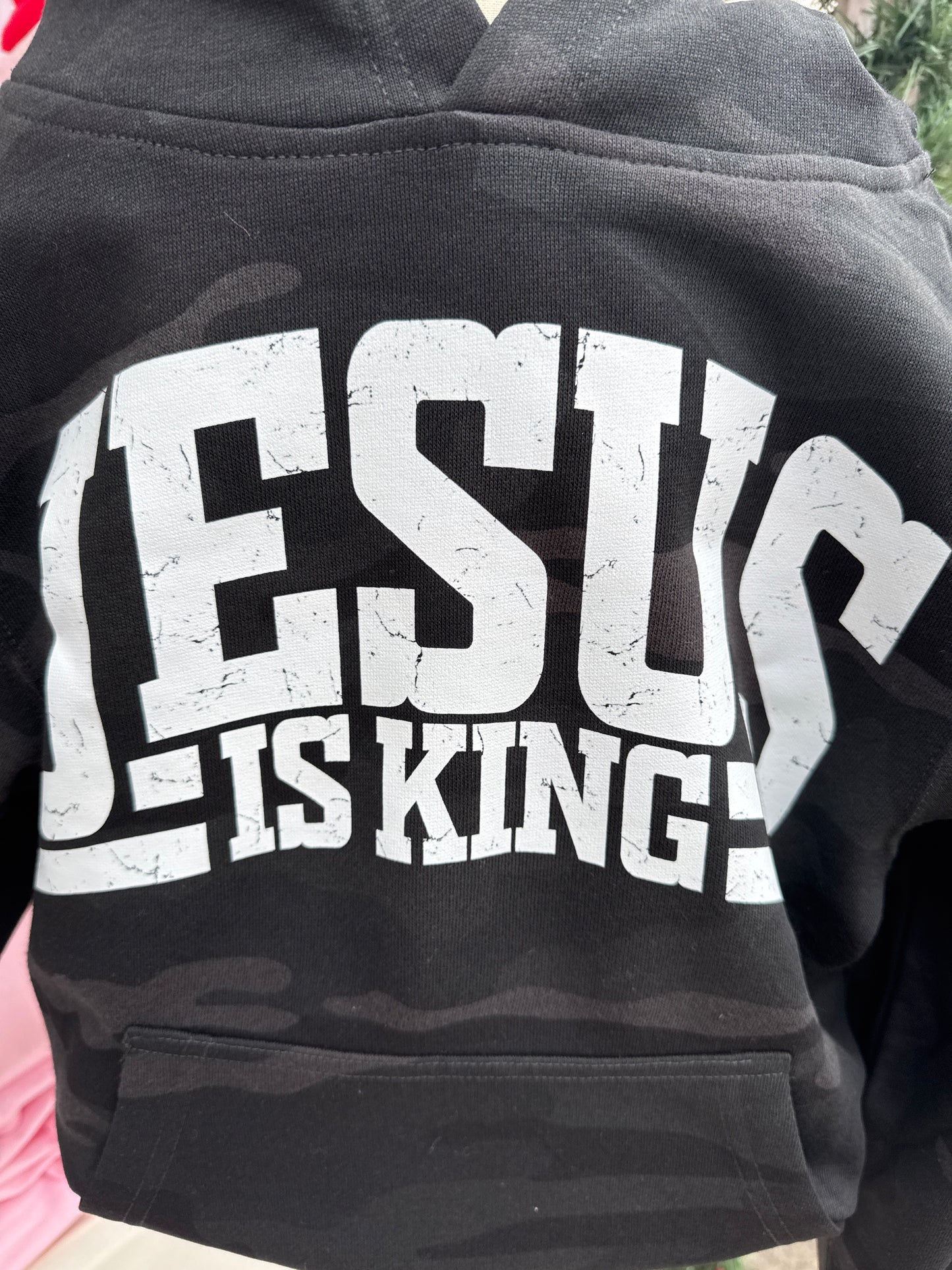 Blk Camo Jesus is King Youth