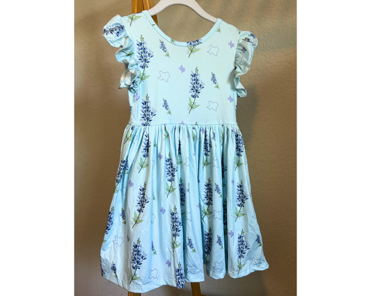 Texas Bluebonnet Flutter Dress